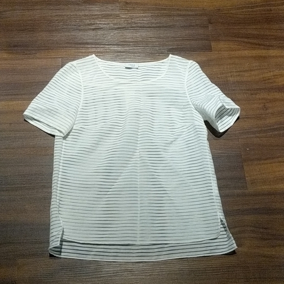 Akris Punto Tops - Akris Punto White Sheer Top Size 6